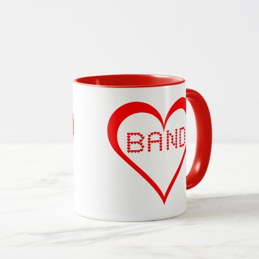Mug Coeurs de bande (Devant droit)