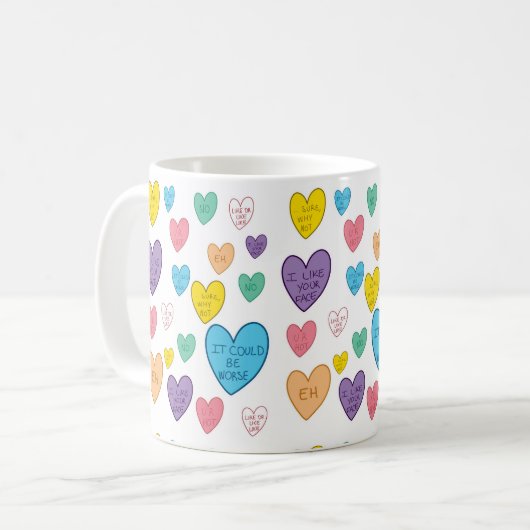 Mug Coeurs de bonbons (Devant gauche)