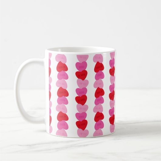 Mug Coeurs de bonbons Valentine (Gauche)
