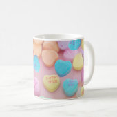 Mug coeurs de bonbons valentines (Devant droit)