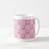 Mug Coeurs de chaume en plis de buffle rose et blanc (Devant droit)