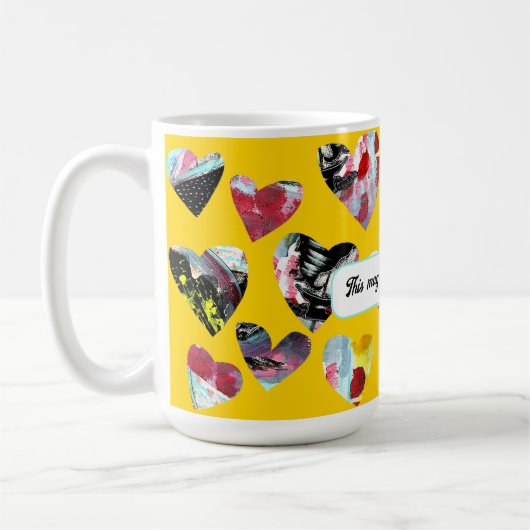 Mug Coeurs de collage personnalisés (Gauche)