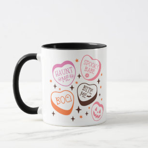 Mug Cœurs de Conversation Halloween Mignons Blancs Hal