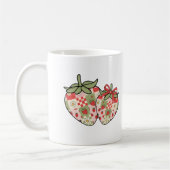 Mug Cœurs de fraise en patchwork Art mignon Coquette (Gauche)
