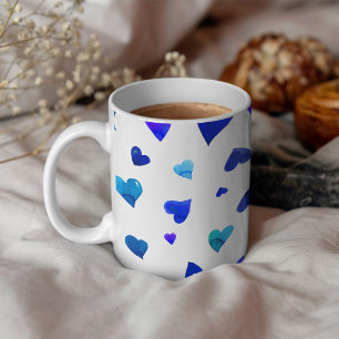 Mug Coeurs de la Saint Valentin - bleu