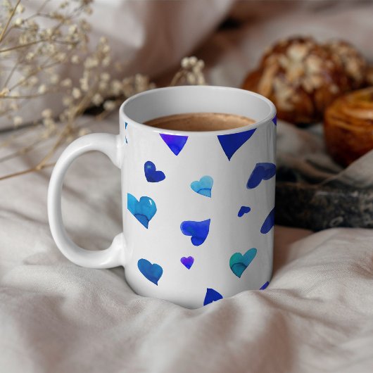 Mug Coeurs de la Saint Valentin - bleu