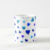 Mug Coeurs de la Saint Valentin - bleu (Centre)
