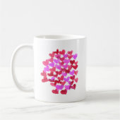 Mug Coeurs de la Saint Valentin - rose et magenta (Gauche)