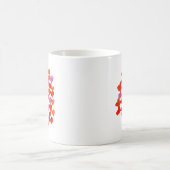 Mug Coeurs de la Saint Valentin - rose et orange (Centre)