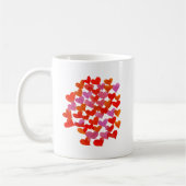 Mug Coeurs de la Saint Valentin - rose et orange (Gauche)