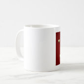 Mug Coeurs de la Saint Valentin Rouge moderne (Devant gauche)
