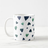 Mug Coeurs de la Saint Valentin - turquoise (Gauche)
