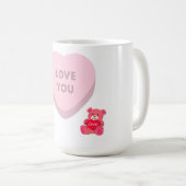 Mug "Cœurs de l'amour" ou "Cœurs de la Saint-Valentin" (Devant droit)