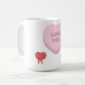 Mug "Cœurs de l'amour" ou "Cœurs de la Saint-Valentin" (Devant gauche)