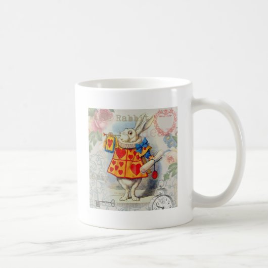 Mug Cœurs de Lapin Blanc Alice Classique (Droite)