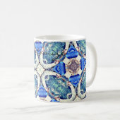 Mug Coeurs de mandala bleu motif Thunder_Cove (Devant droit)