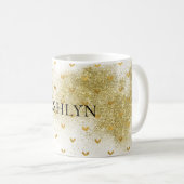 Mug Coeurs de Parties scintillant dorés (Devant droit)