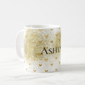 Mug Coeurs de Parties scintillant dorés (Devant gauche)