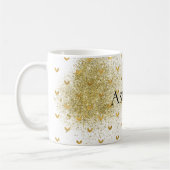 Mug Coeurs de Parties scintillant dorés (Gauche)