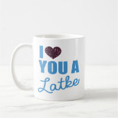 Mug Coeurs de parties scintillant et Latkes (Gauche)