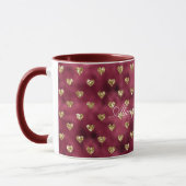 Mug Coeurs de Parties scintillant Red Gold (Gauche)