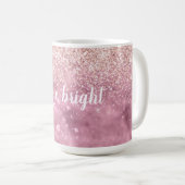 Mug Coeurs de Parties scintillant rose brillant (Devant droit)