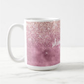 Mug Coeurs de Parties scintillant rose brillant (Gauche)
