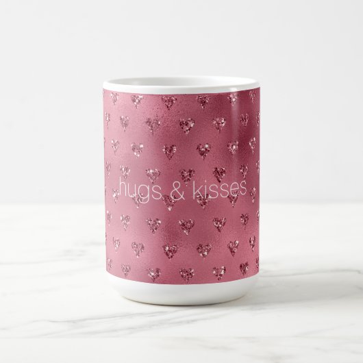 Mug Coeurs de Parties scintillant rouge brillant (Centre)