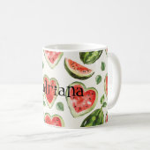 Mug Cœurs de pastèque rouge-vert (Devant droit)