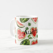 Mug Cœurs de pastèque rouge-vert (Devant gauche)