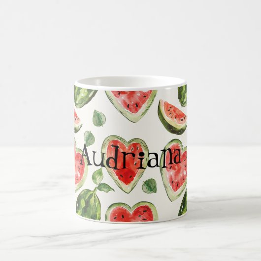 Mug Cœurs de pastèque rouge-vert (Centre)