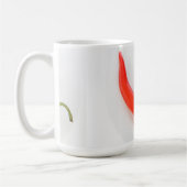 Mug Coeurs de poivre chaud rouge blanc (Gauche)
