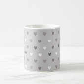 Mug Coeurs de polka minuscules dans les tons gris (Centre)