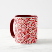 Mug Coeurs de rouge d'amour de jour de Valentines (Devant gauche)