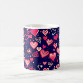 Mug Coeurs de Saint-Valentin roses mignons (Centre)