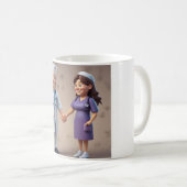 Mug Coeurs de soins, Mains de guérison : Siroter avec  (Devant droit)