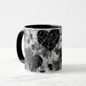Mug Cœurs de toile d'araignée gothique Amour effrayant (Devant gauche)
