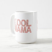 Mug Coeurs de typographie de Mama cool (Devant gauche)