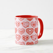 Mug Cœurs Décorés (Devant droit)