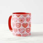 Mug Cœurs Décorés (Devant gauche)