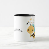 Mug Coeurs des bourdons de la mine d'abeilles (Centre)