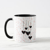 Mug Coeurs Design d'art moderne (Gauche)