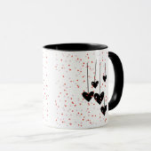 Mug Coeurs Design d'art moderne (Devant droit)