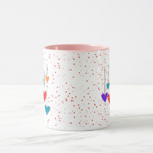 Mug Coeurs Design d'art moderne (Centre)