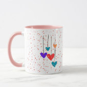 Mug Coeurs Design d'art moderne (Gauche)