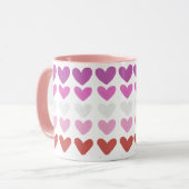 Mug Coeurs Design d'art moderne (Devant gauche)