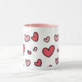 Mug Coeurs Design d'art moderne (Centre)