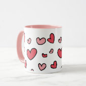 Mug Coeurs Design d'art moderne (Devant gauche)