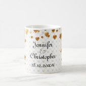 Mug Coeurs d'or d'amour et mariage rose (Centre)