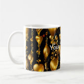 Mug Coeurs d'or de l'amour (Gauche)